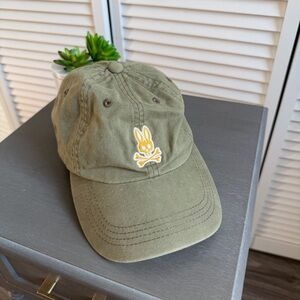 Psycho Bunny Olive Green Baseball Cap Hat